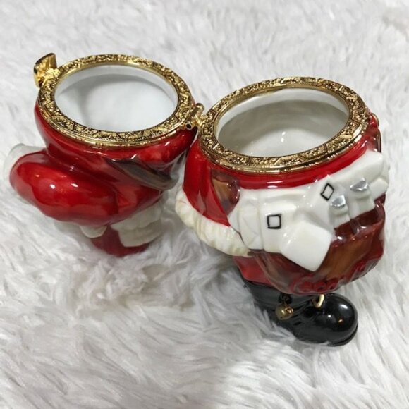 NWOT Vintage Coca-Cola Santa with His List Ceramic Keepsake Box - Picture 5 of 10